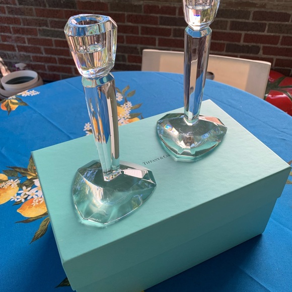 Tiffany & Co. Crystal Candle Holders